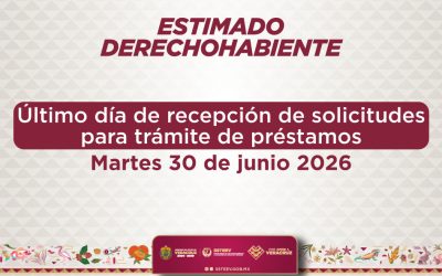 Último día de recepción de solicitudes para trámite de préstamos